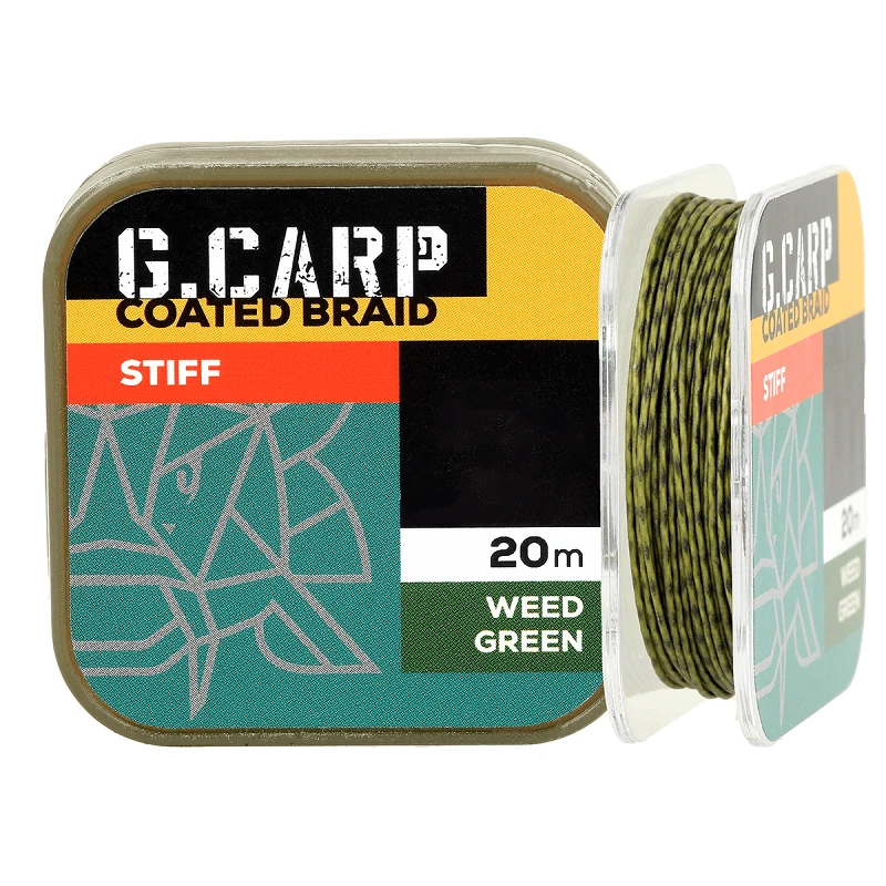 Golden Catch G.Carp Coated Braid Stiff 20m 15lb Weed Green