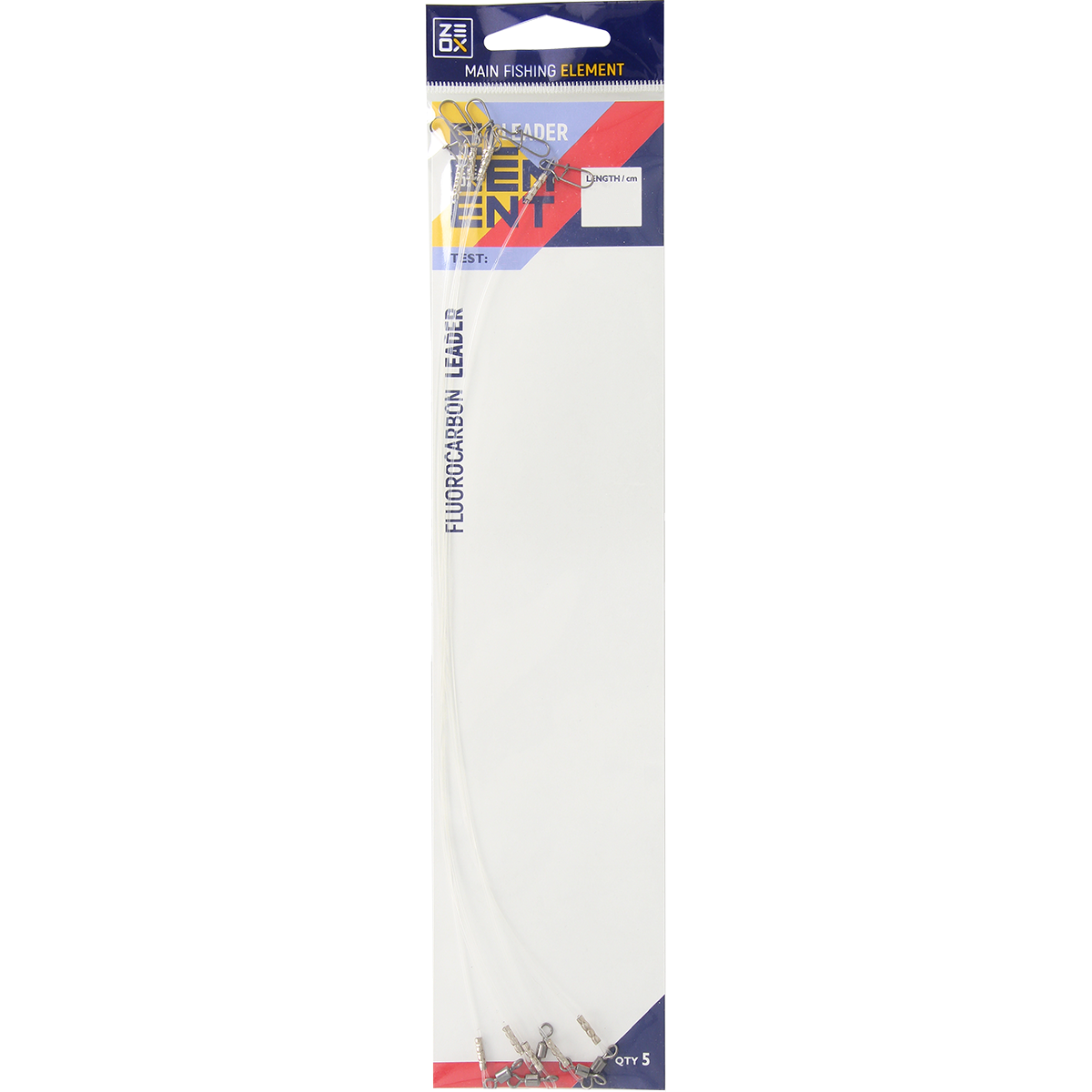 ZEOX Fluorocarbon Leader 20cm 0.40mm 10kg(5pcs)