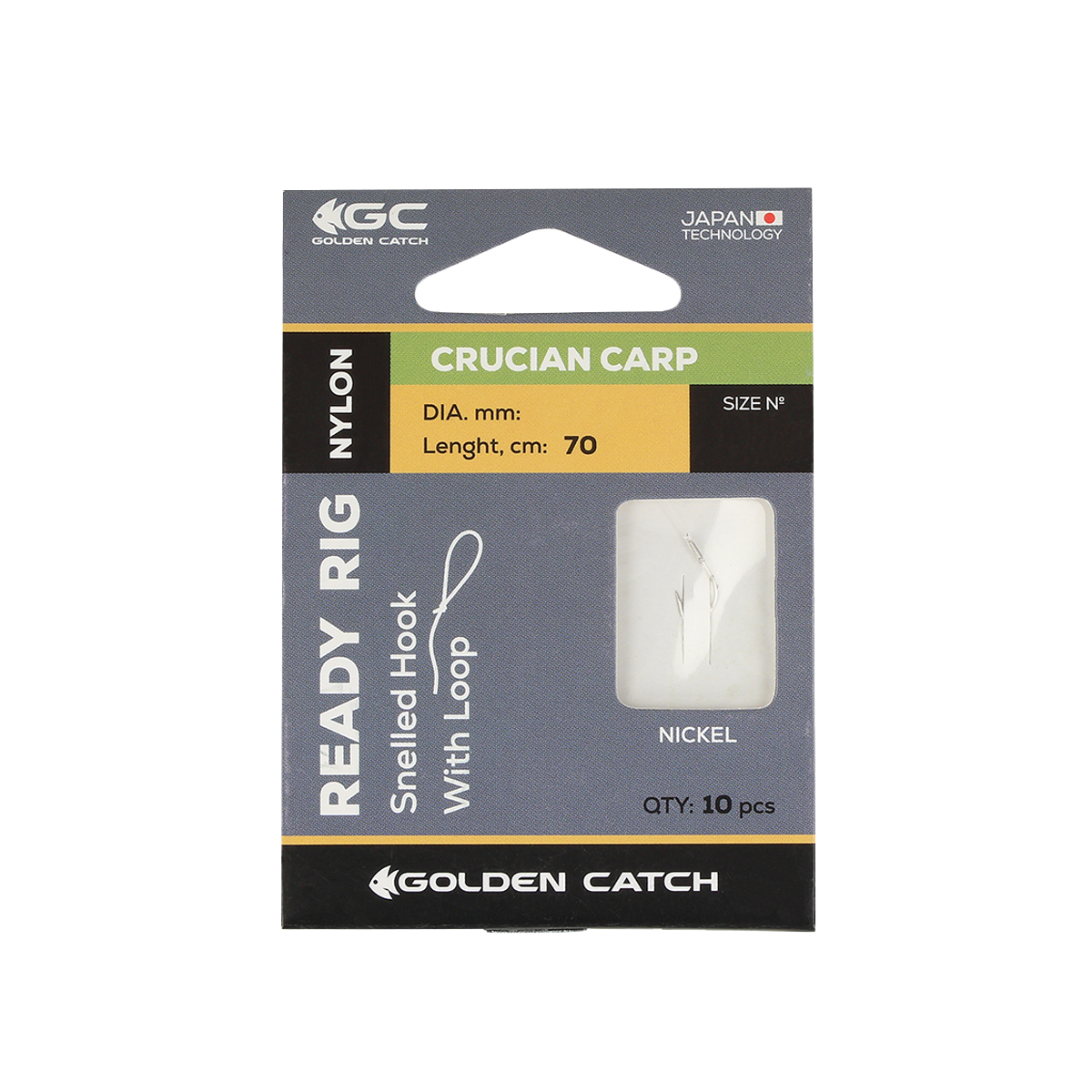 Golden Catch Ready Rig Crucian Carp Leader №8 (10pcs)