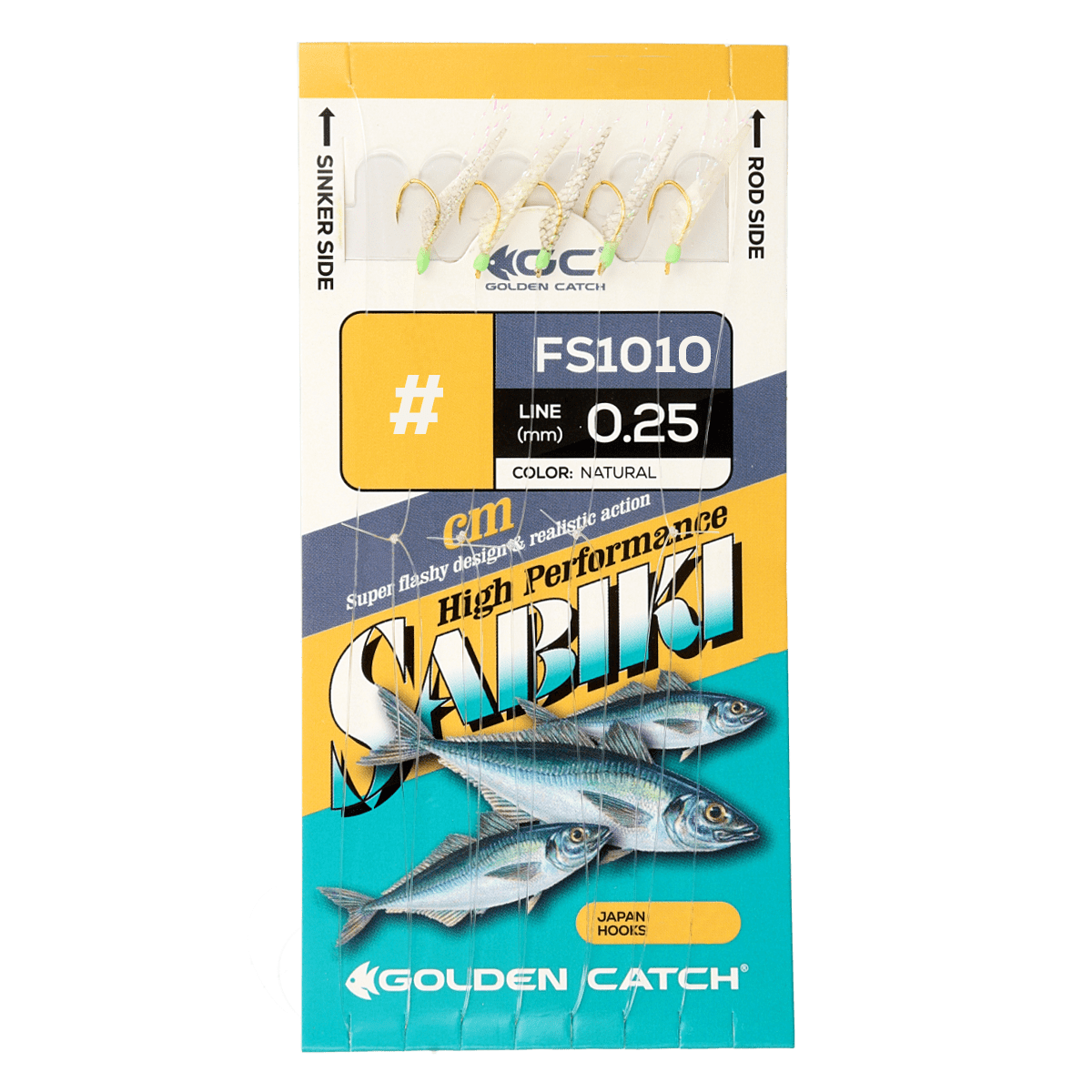 Golden Catch Aji Sabiki FS1010 №6 Natural(10 hooks)