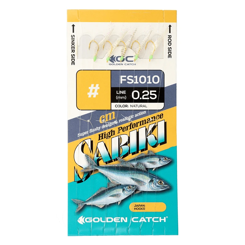 Golden Catch Aji Sabiki FS1010 №8 Natural(10 hooks)