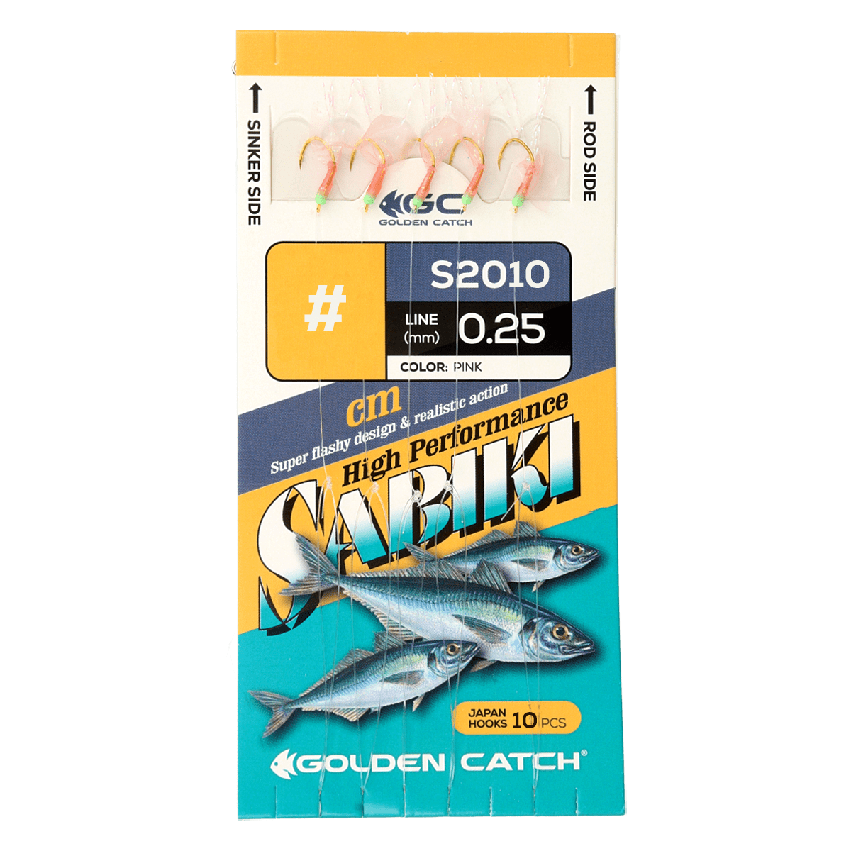 Golden Catch Aji Sabiki S2010 №6 Pink(10 hooks)