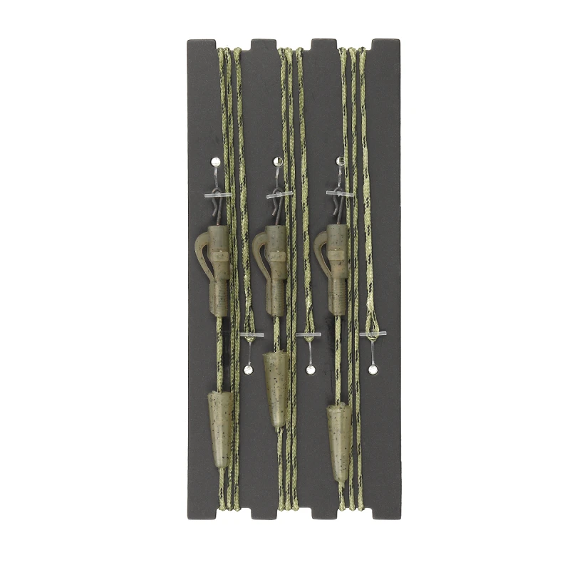 Golden Catch Leadcore Safety Clip Leader(3pcs)Camo Green - Photo №1