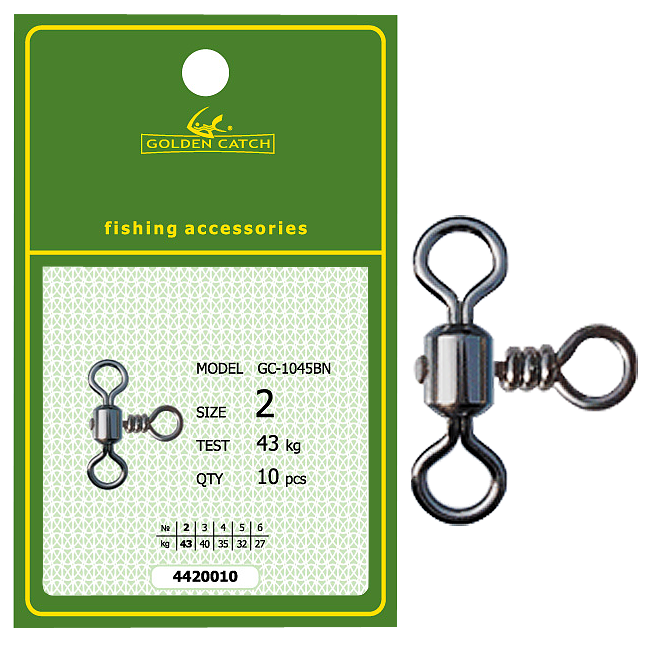 Golden Catch Cross-Line Rolling Swivel 1045BN №4(1000pcs)