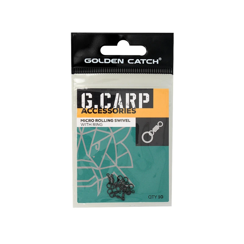 Golden Catch G.Carp Micro Rolling Swivel with Ring №14 (10pcs) - Photo №2