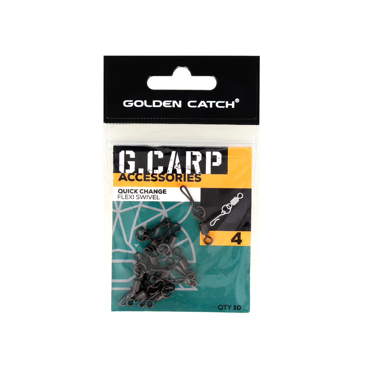 Golden Catch G.Carp Quick Change Flexi Swivel №4 (10pcs) - Photo №2
