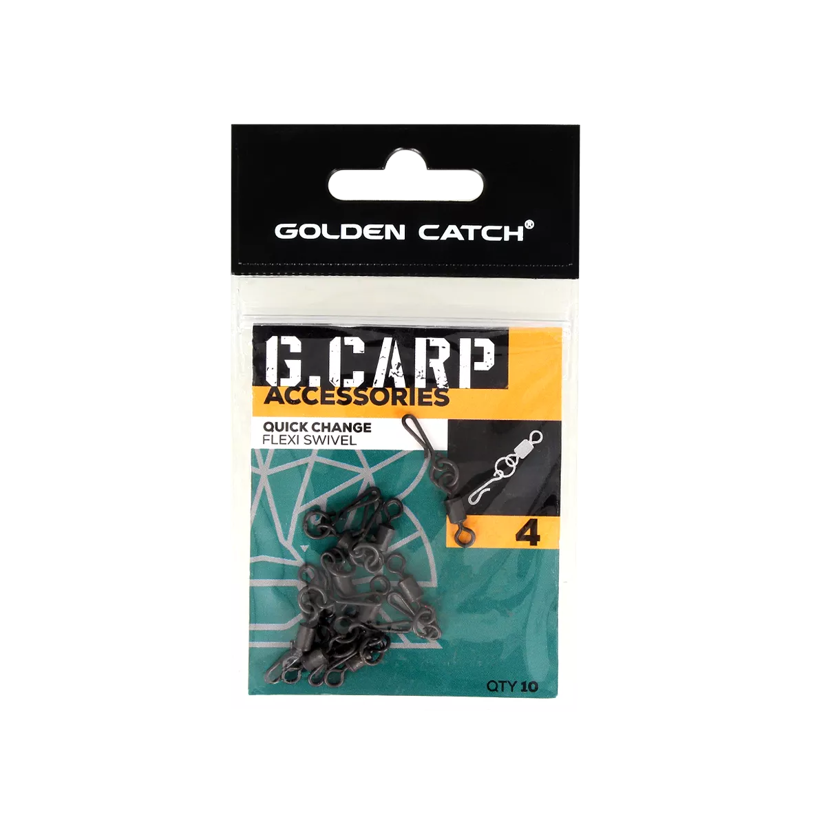 Golden Catch G.Carp Quick Change Flexi Swivel №4 (10pcs) - Photo №2