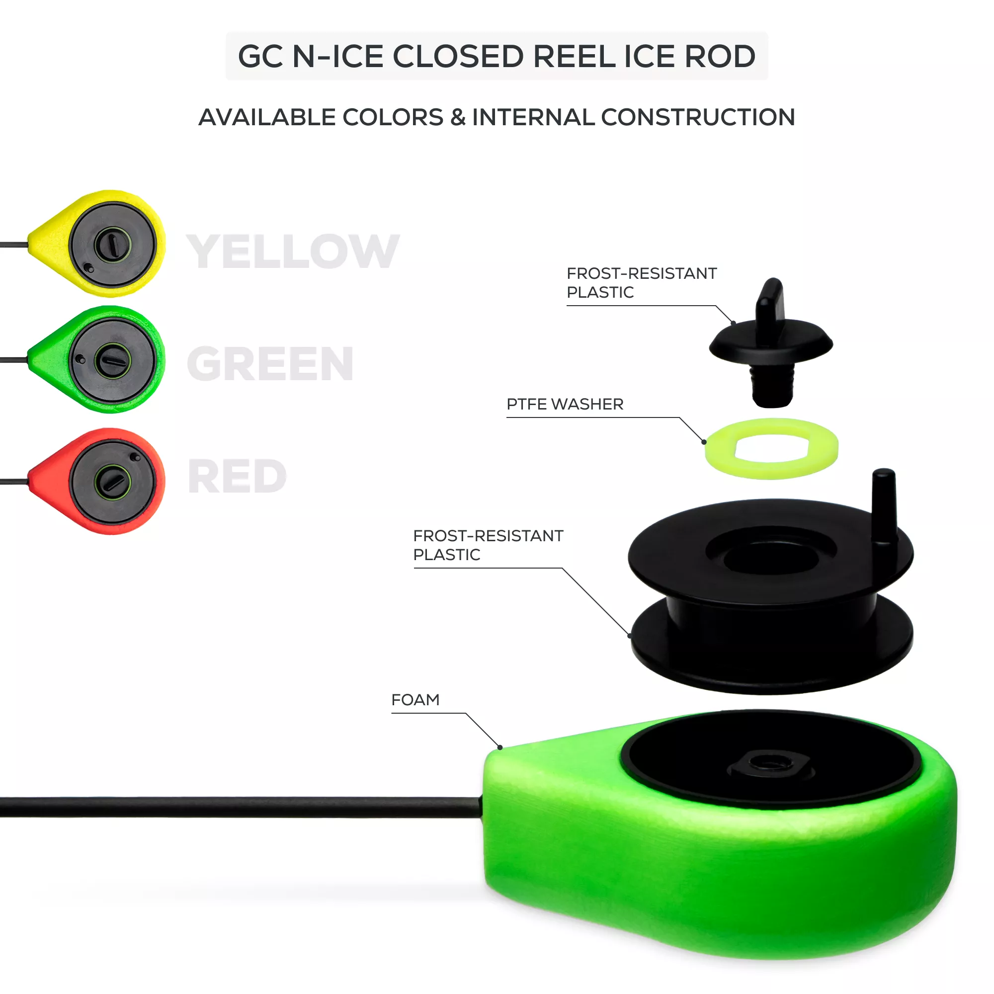 Golden Catch Ice Fishing Rod N-Ice Closed Reel - Photo №2