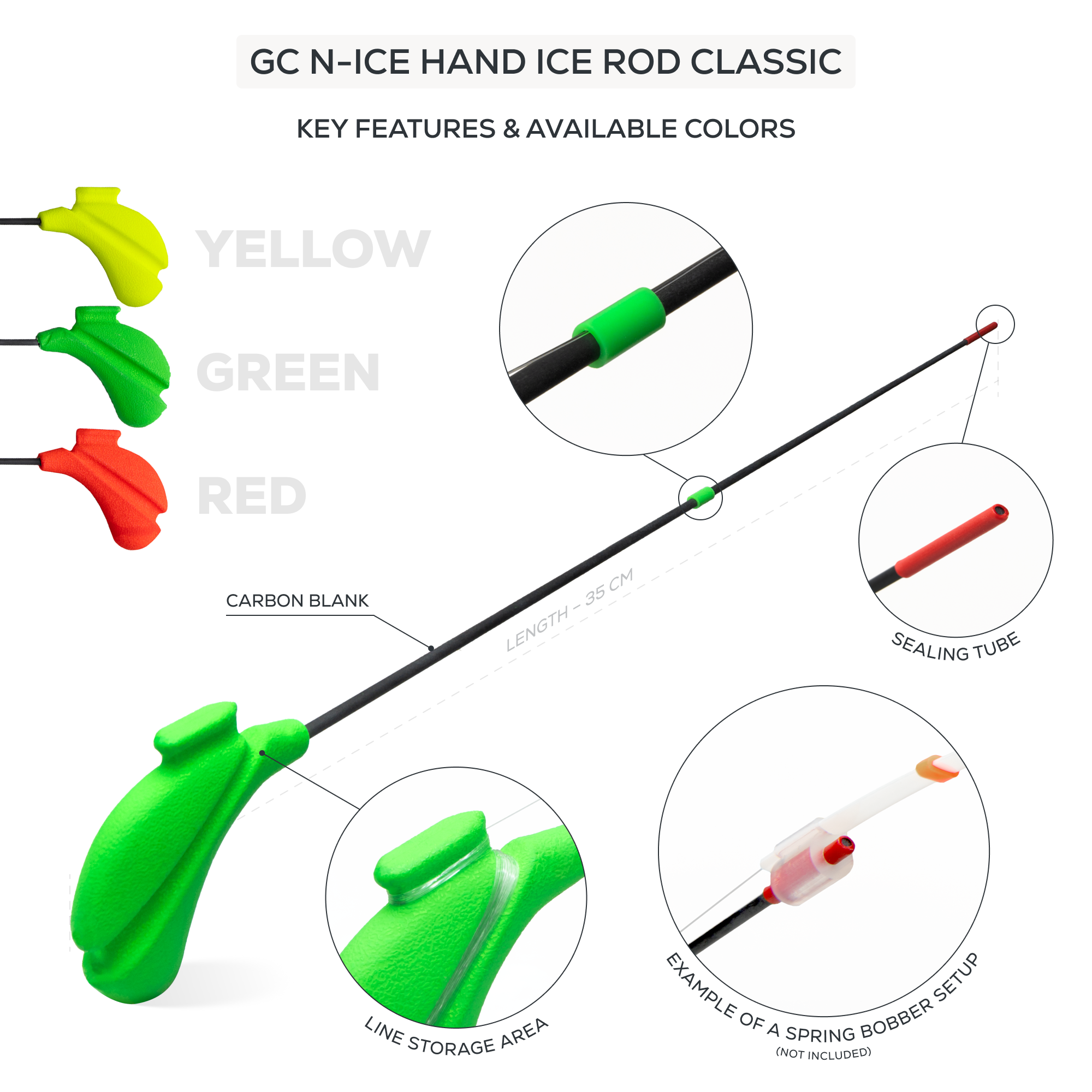 Golden Catch Ice Fishing Rod N-Ice Hand Rod Classic - Photo №1