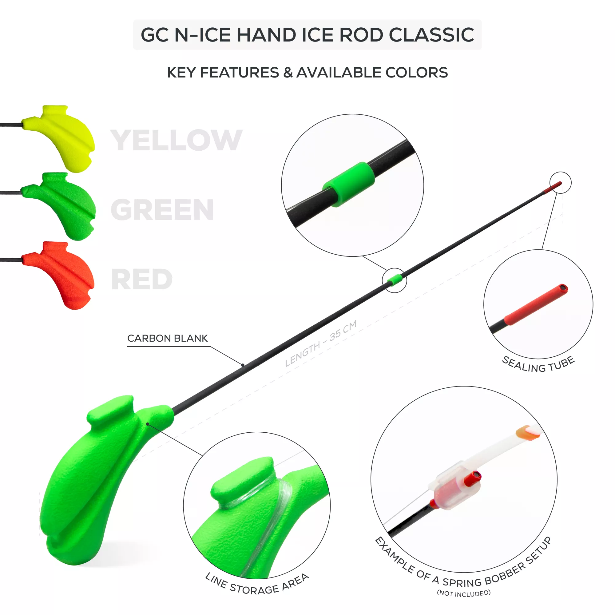 Golden Catch Ice Fishing Rod N-Ice Hand Rod Classic - Photo №1