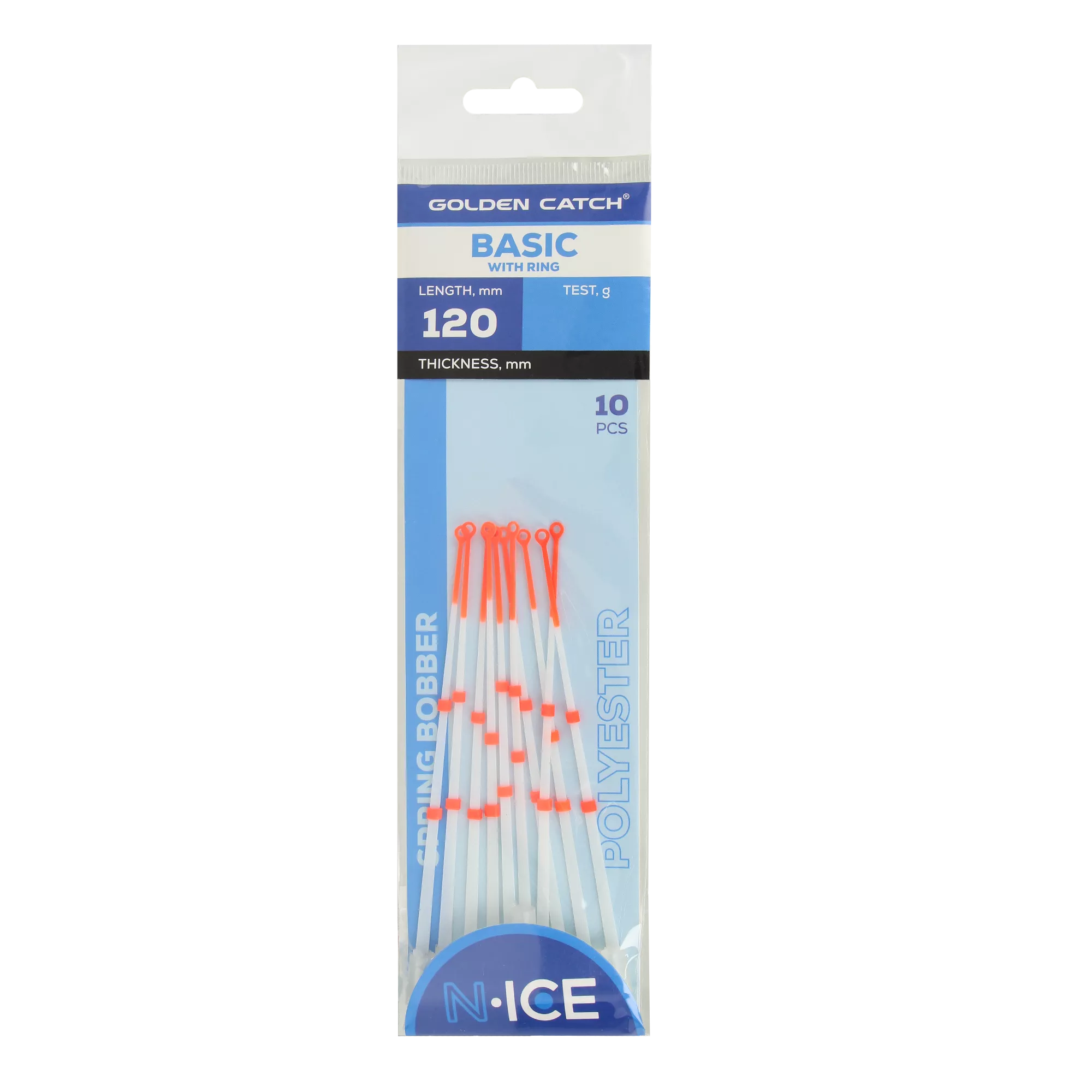 Golden Catch N-Ice Polyester Spring Bobber Basic with Ring 120mm - Photo №2