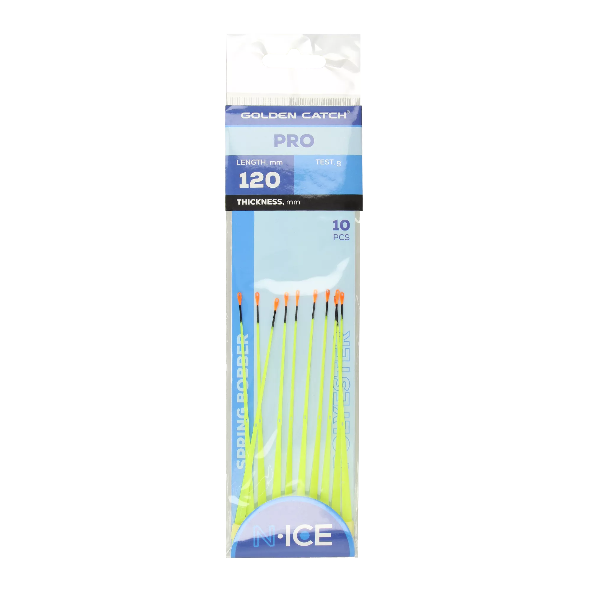 Golden Catch N-Ice Polyester Spring Bobber Pro 120mm Orange - Photo №2