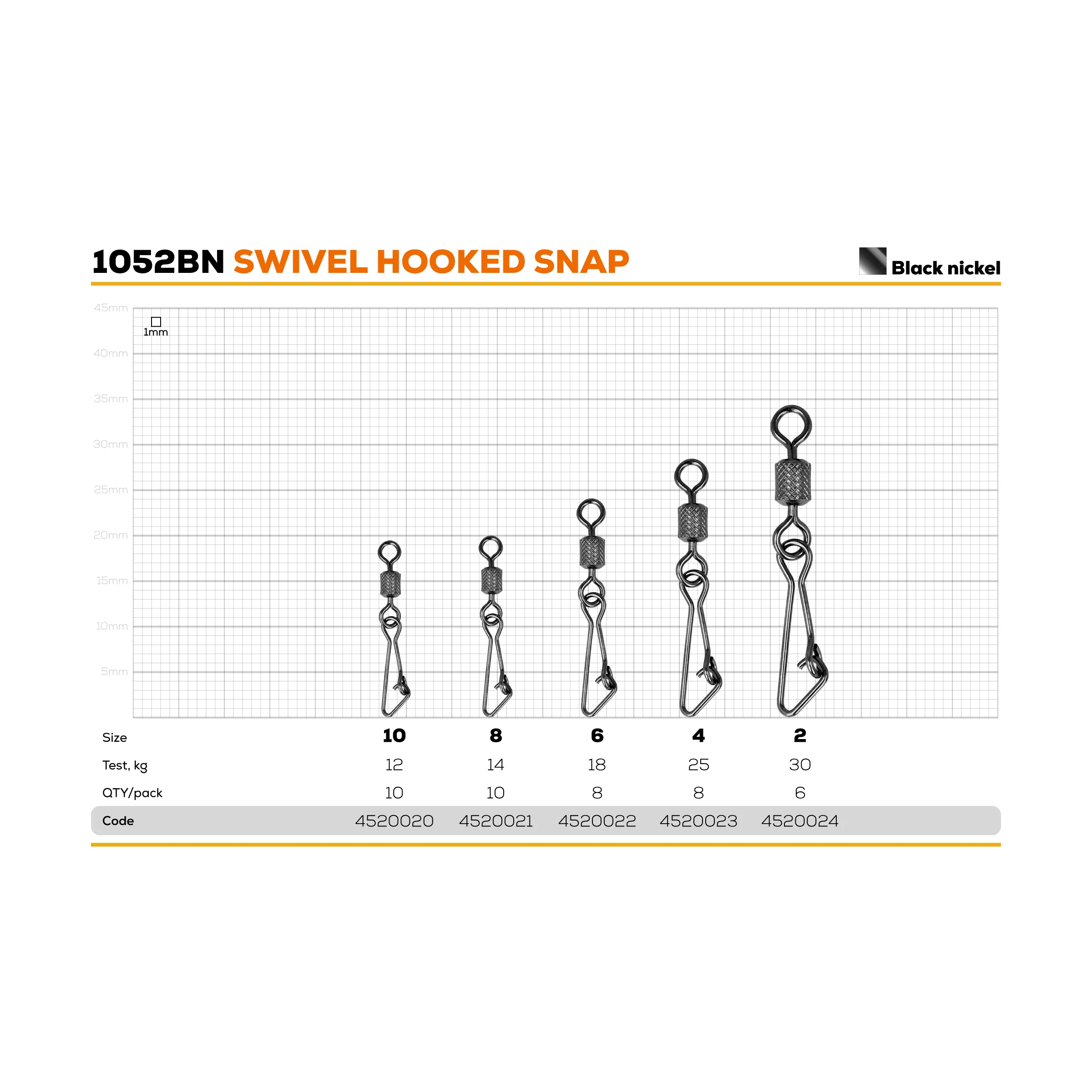 Golden Catch Swivel Hooked Snap 1052BN - Photo №1