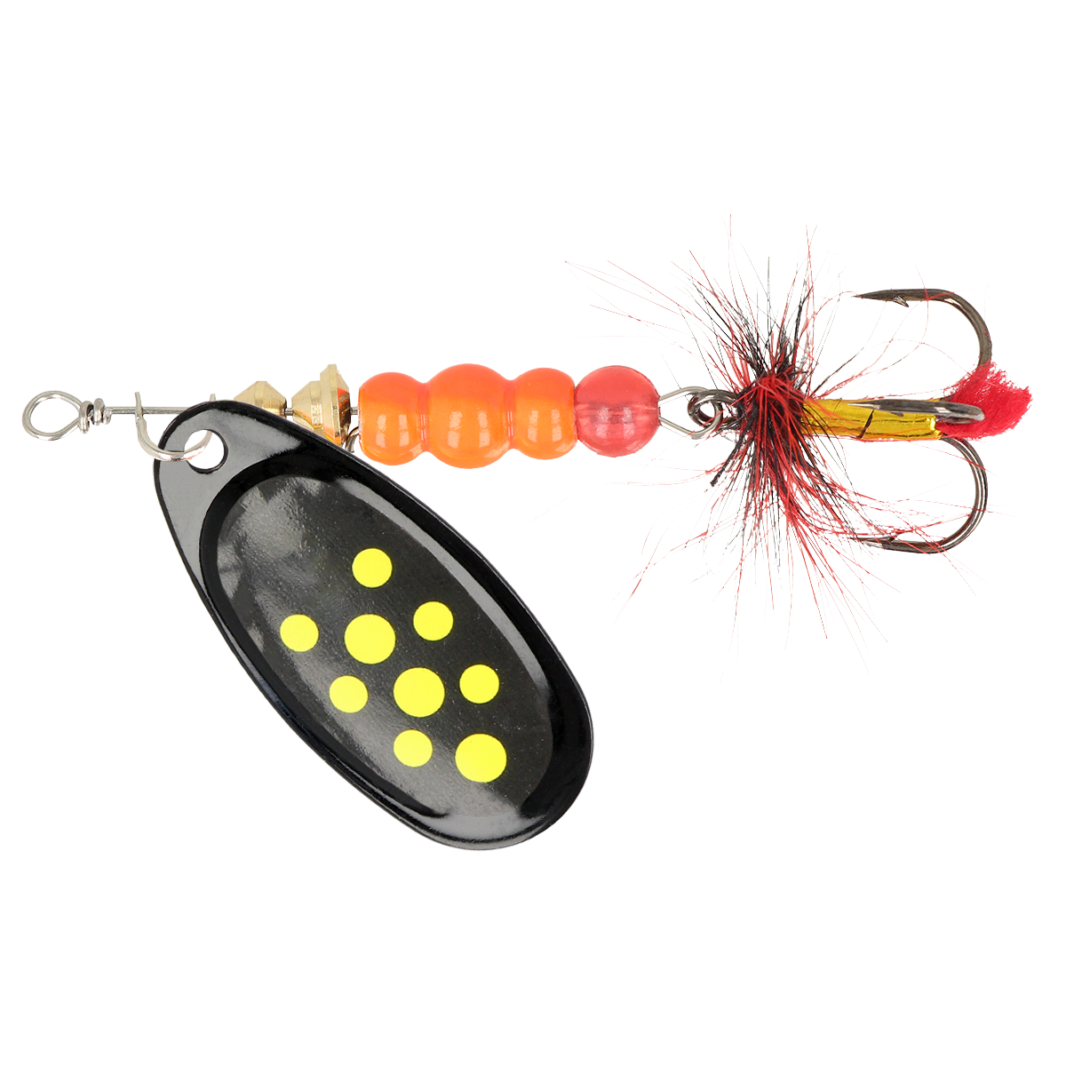 ZEOX Spoon Dominator №4 9g 011 Black/Yellow Dot