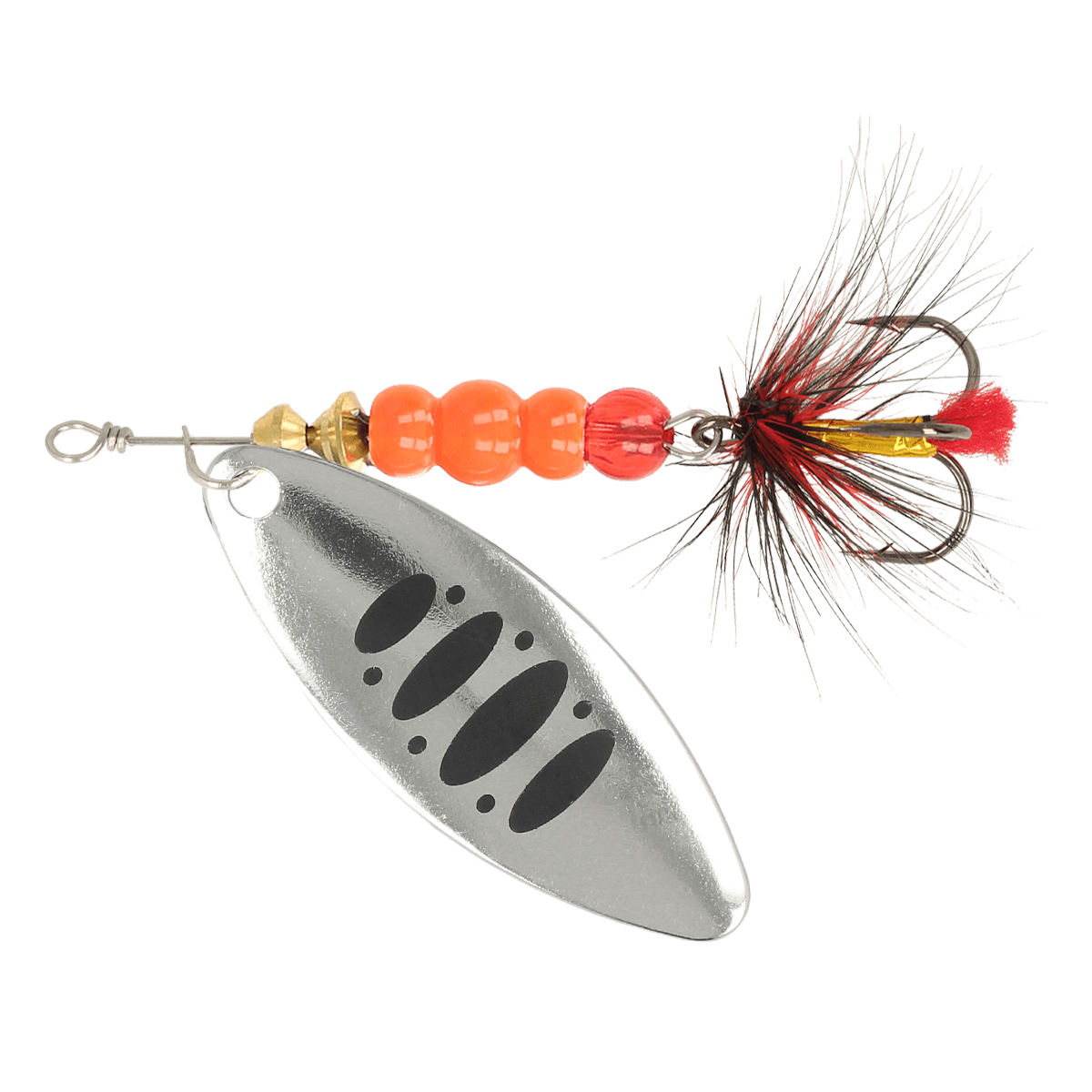 ZEOX Spoon Reactive Long №3 10g 008 Silver/Black Dot