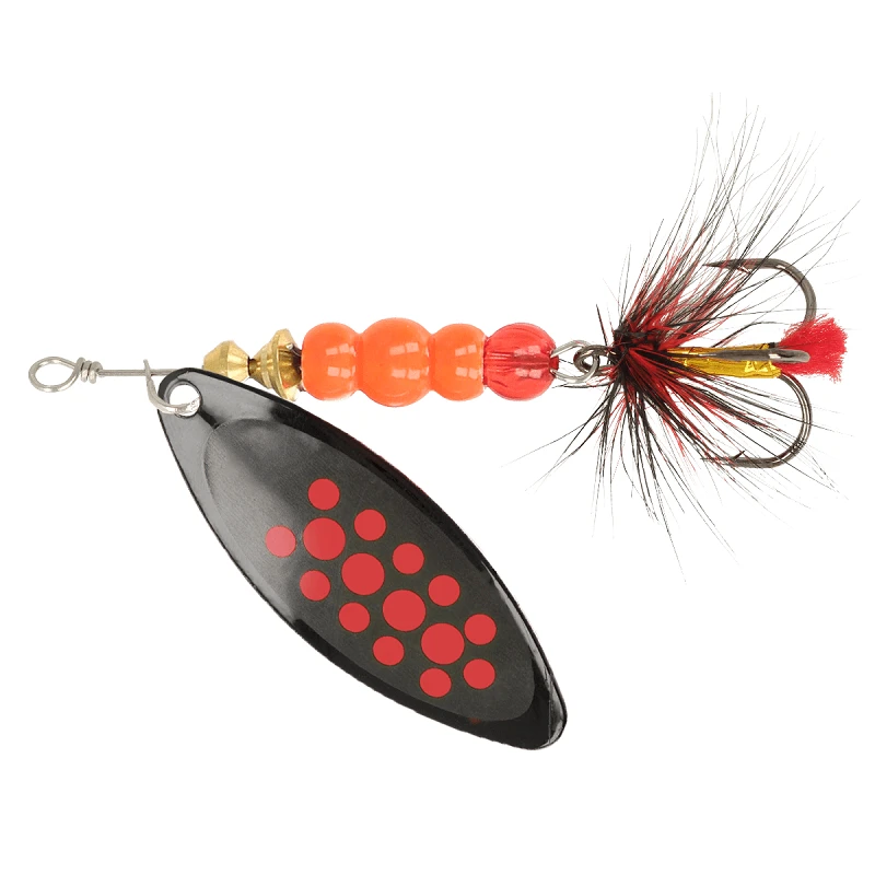 ZEOX Spoon Reactive Long №3 10g 010 Black/Red Dot