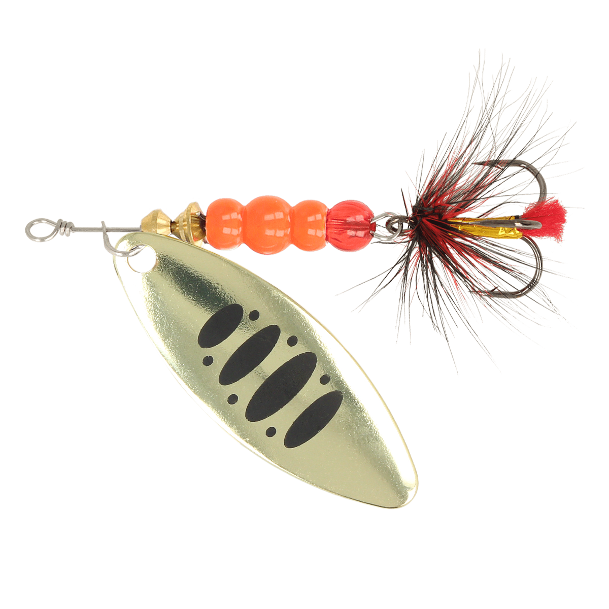 ZEOX Spoon Reactive Long №4 13g 009 Gold/Black Dot