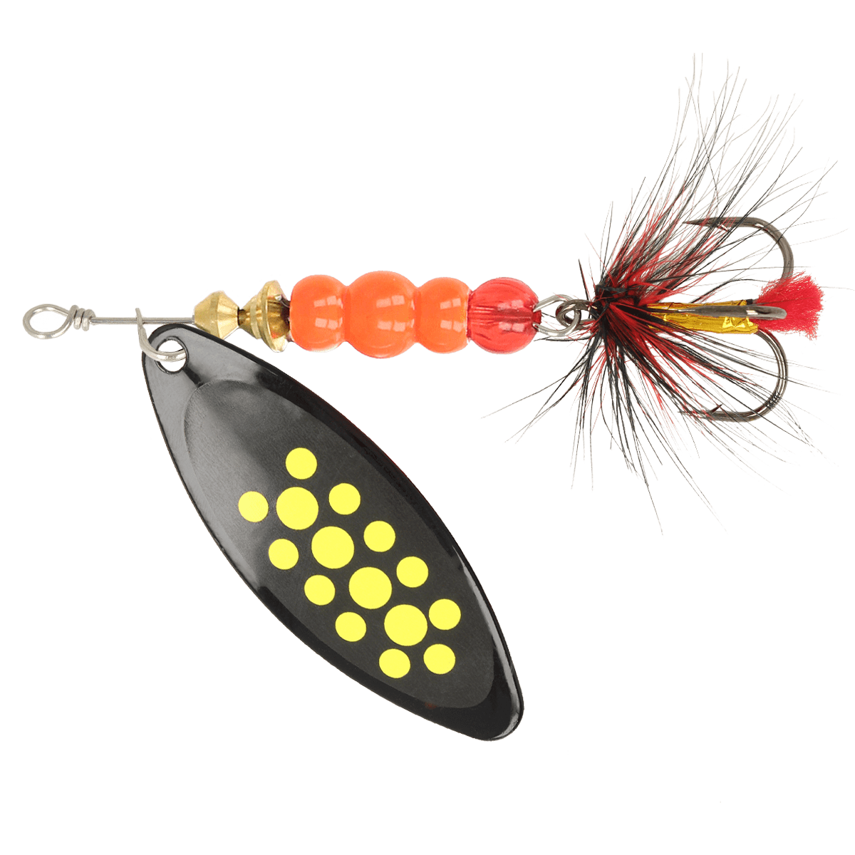 ZEOX Spoon Reactive Long №4 13g 011 Black/Yellow Dot
