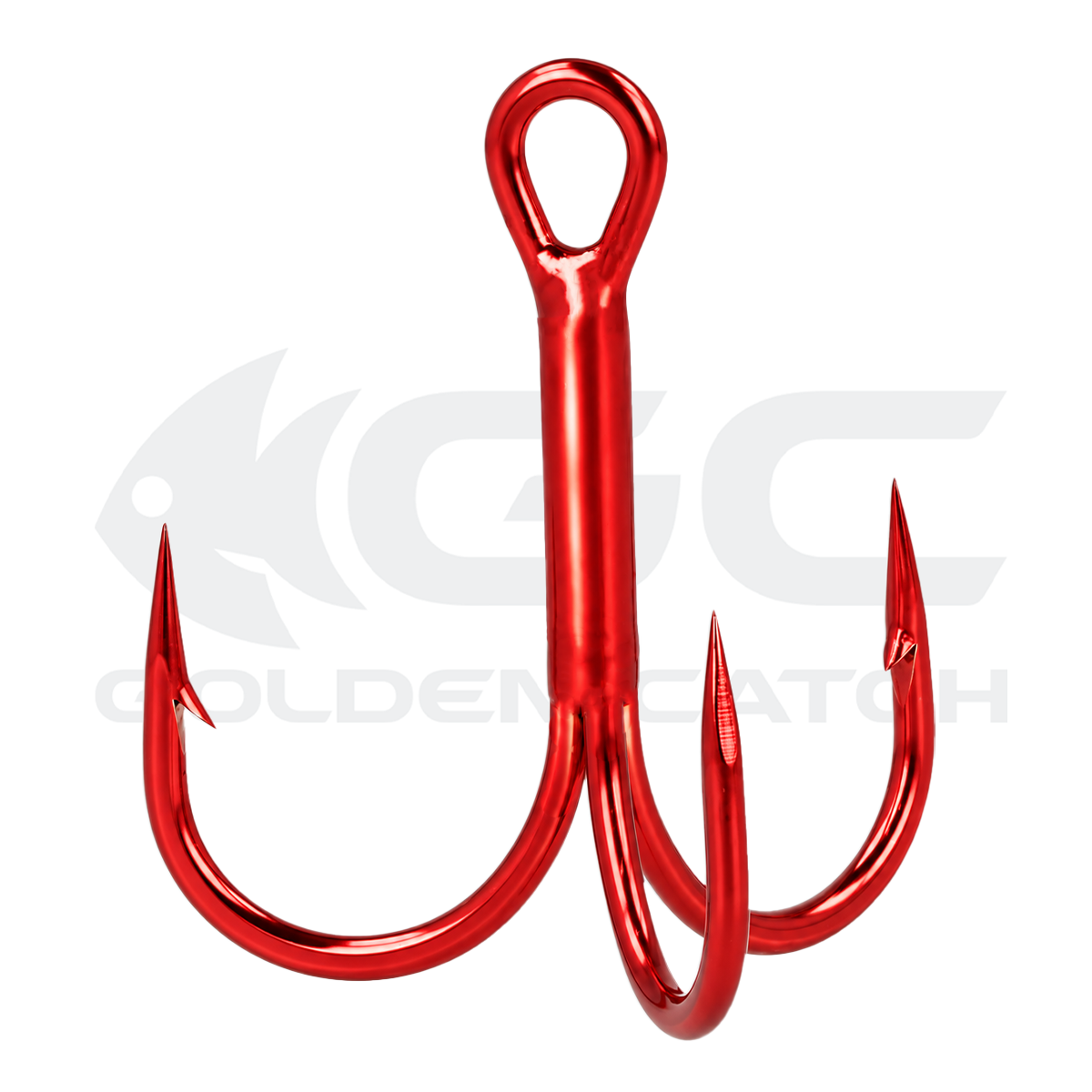 Golden Catch Treble Hook Armor Needle TS Medium Red №4 (6pcs)
