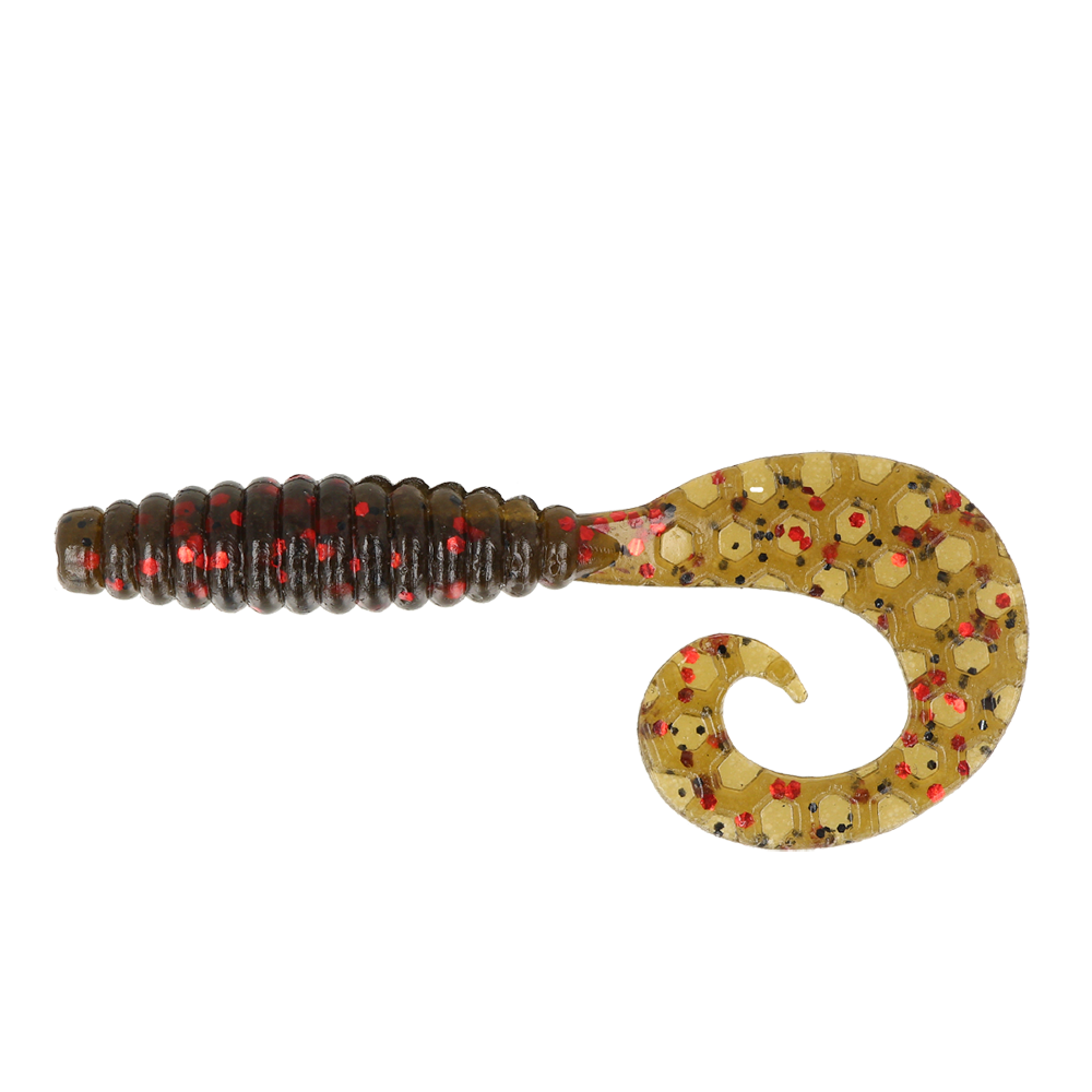 ZEOX Silicone Baits Comma Grub 3.4"(7pcs)001 BRF
