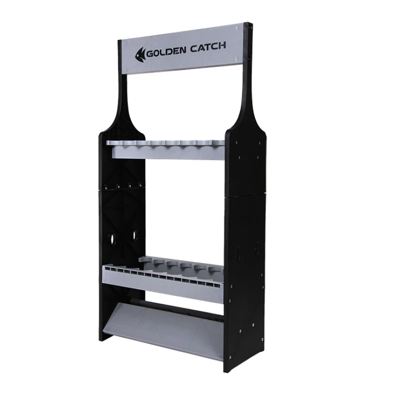 Golden Catch Rod Stand For 16 Rods Grey