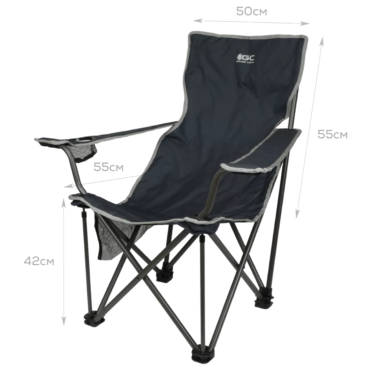 Golden Catch Camping Folding Chair Heavy Duty Steel Frame - Photo №3