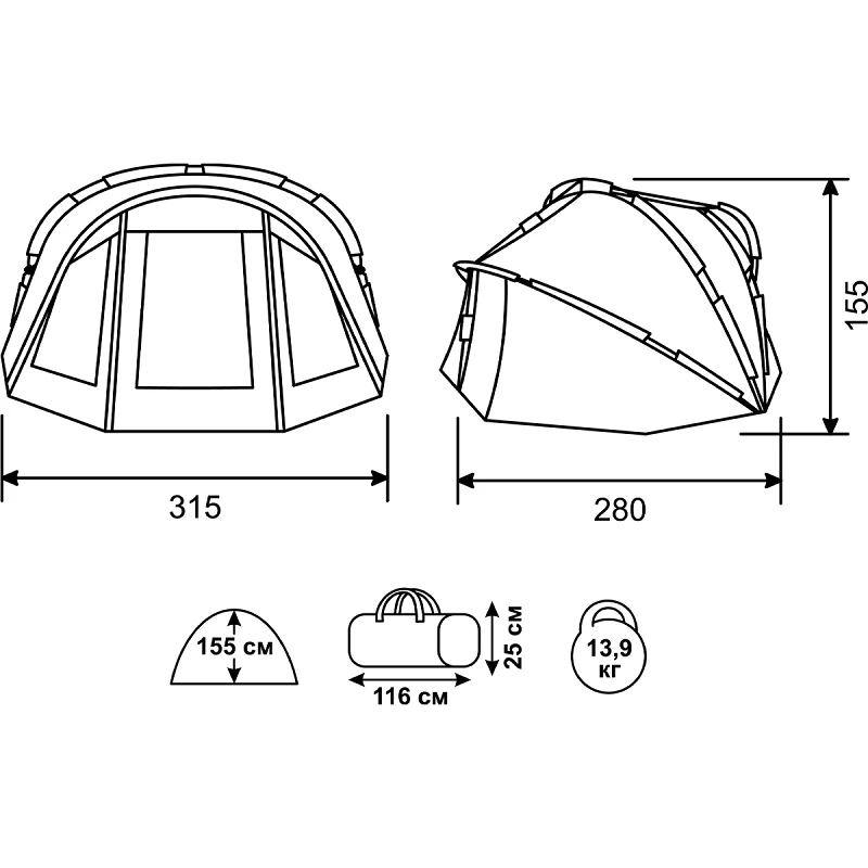 Golden Catch Tent GCarp Duo 2-Persons - Photo №1