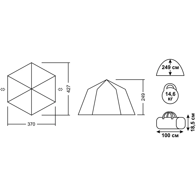 Golden Catch Camping Tent Kair Screen dining - Photo №1