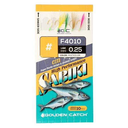 Golden Catch Aji Sabiki F4010 Multicolor(10 hooks)