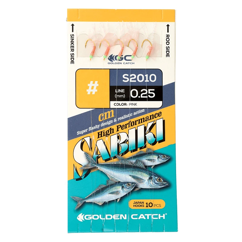Golden Catch Aji Sabiki S2010 Pink(10 hooks)