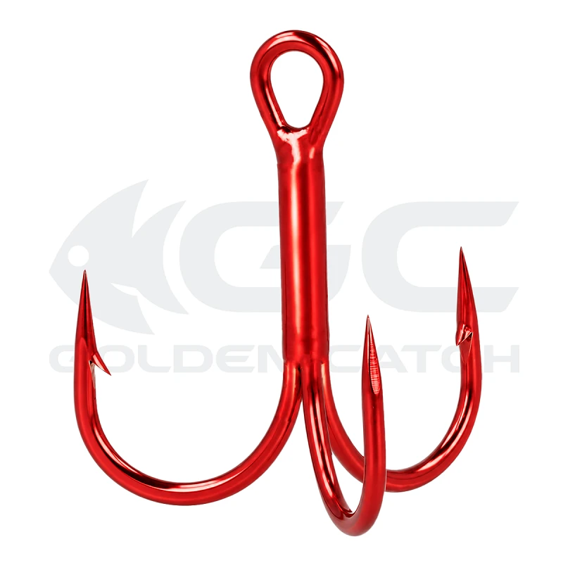 Golden Catch Treble Hook Armor Needle TS Medium Red
