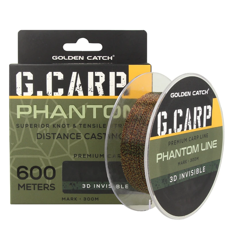Golden Catch G.Carp Nylon Line Phantom 600m 3D Invisible Neon
