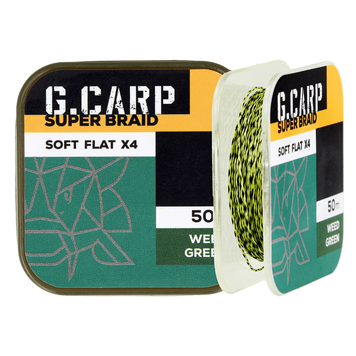 Golden Catch G.Carp Super Braid Soft Flat X4 50m Weed Green