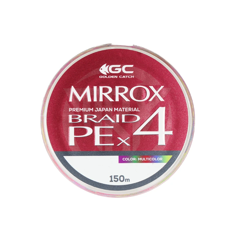 Golden Catch Braided Line Mirrox PE X4 150m Multicolor - Photo №1