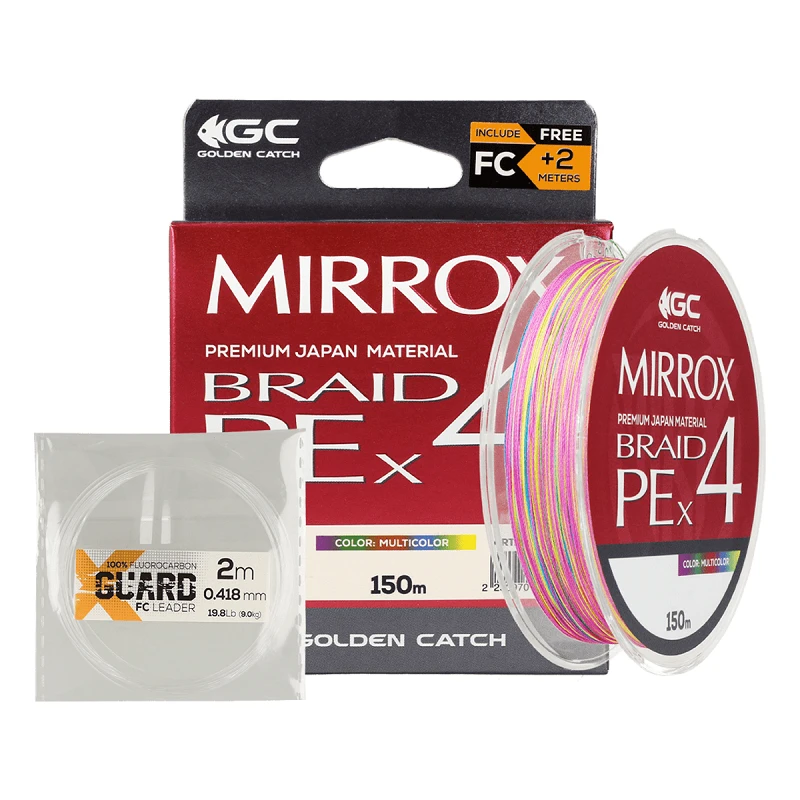 Golden Catch Braided Line Mirrox PE X4 150m Multicolor