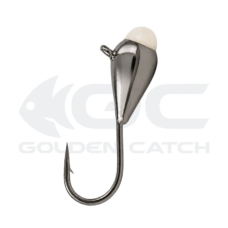 Golden Catch N-Ice Tungsten Ice Jig Drop with Bead 2.5mm 0.25g Glow