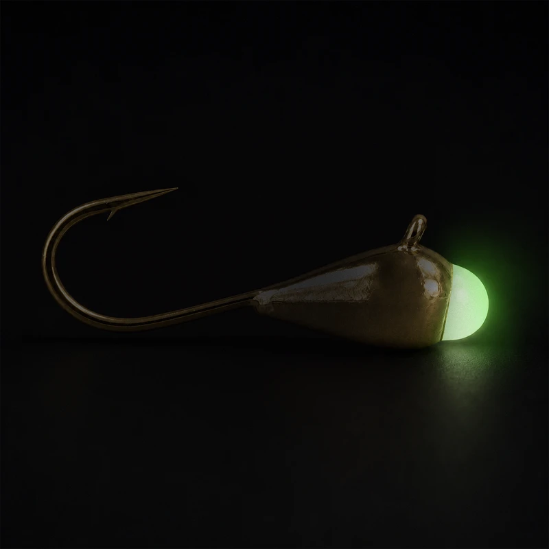 Golden Catch N-Ice Tungsten Ice Jig Drop with Bead 2.5mm 0.25g Glow - Photo №2