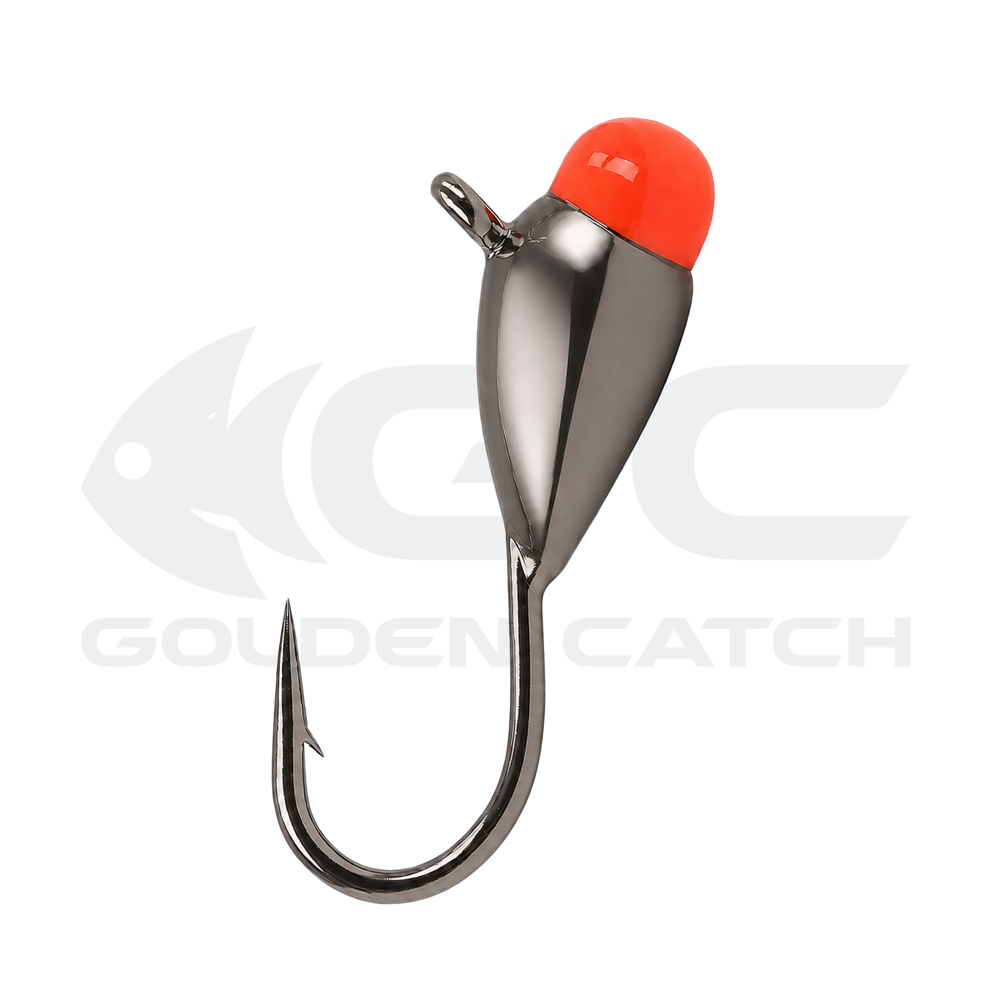 Golden Catch N-Ice Tungsten Ice Jig Drop with Bead 2.5mm 0.25g Red Glow