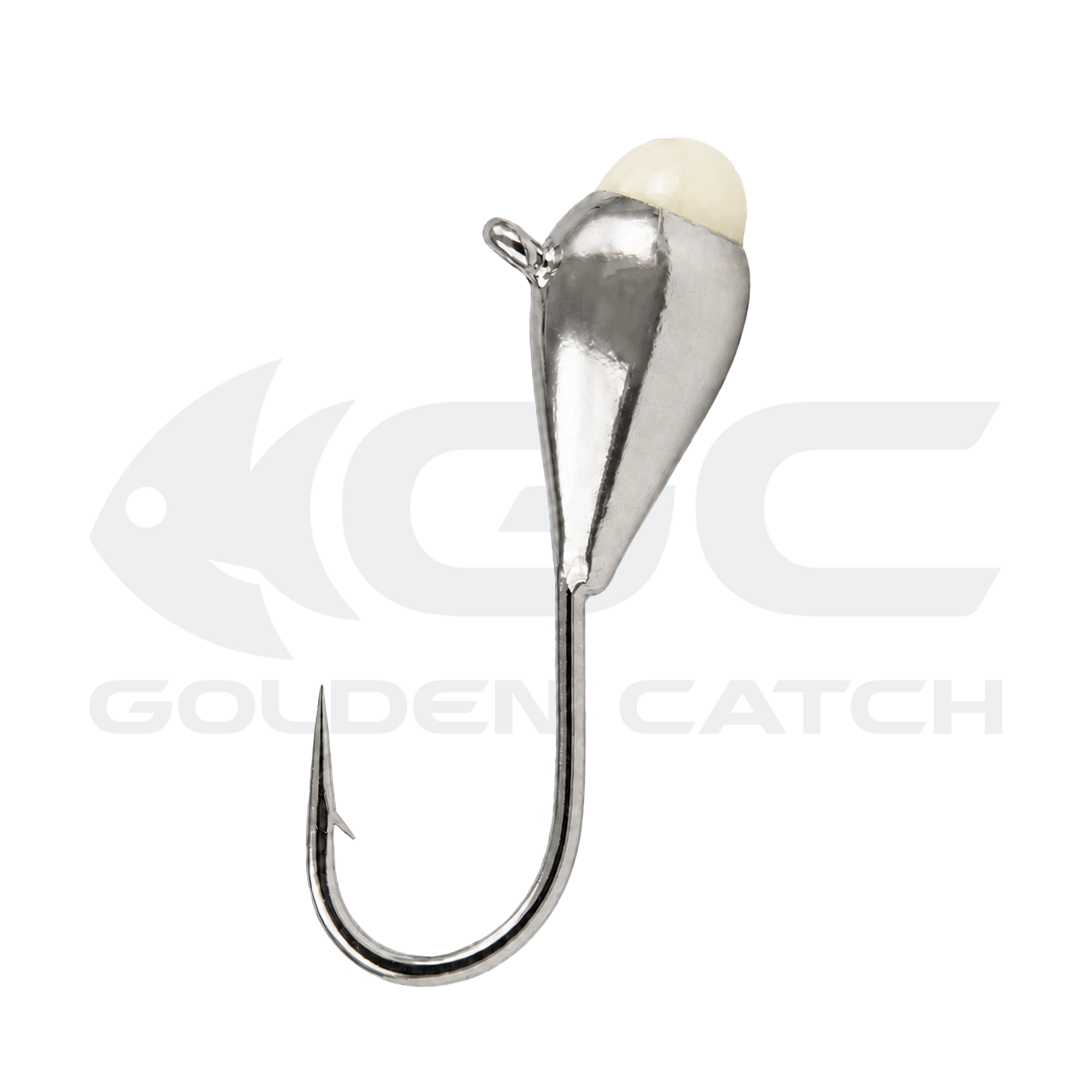 Golden Catch N-Ice Tungsten Ice Jig Drop with Bead 3.0mm 0.45g Glow
