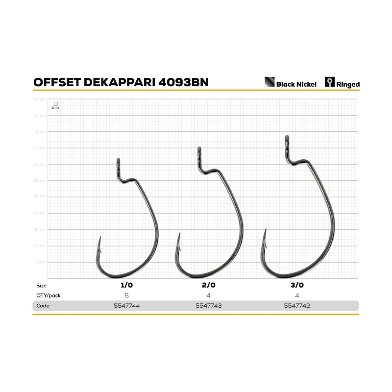 Golden Catch Offset Hook Dekappari 4093BN (Technical Packaging) - Photo №1