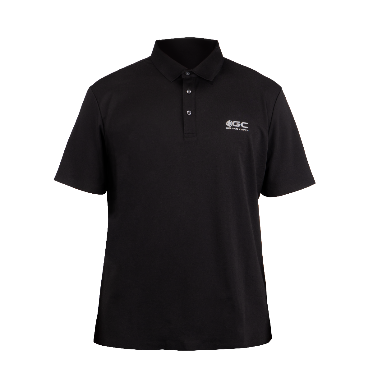 Golden Catch Polo Short Sleeve Black