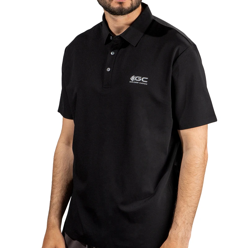 Golden Catch Polo Short Sleeve Black - Photo №2