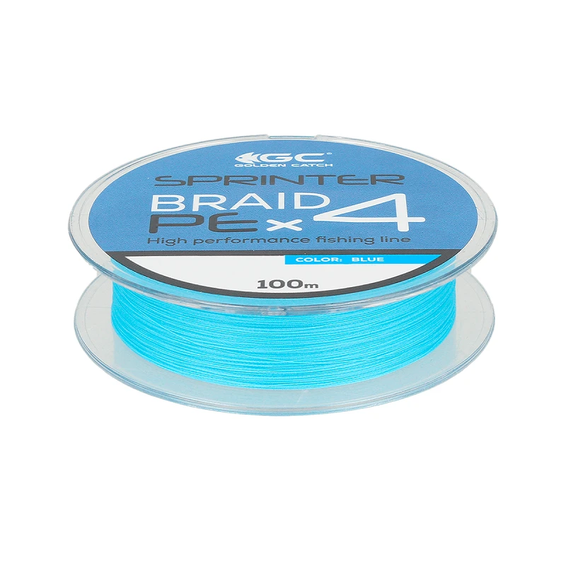 Golden Catch Braided Line Sprinter PE X4 100m Blue - Photo №1