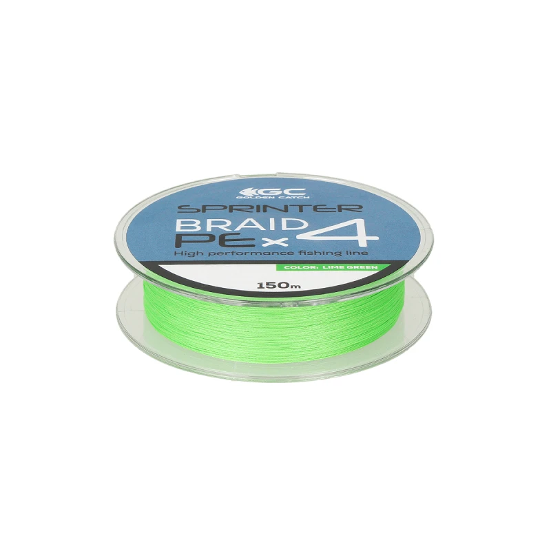 Golden Catch Braided Line Sprinter PE X4 150m Lime Green - Photo №2