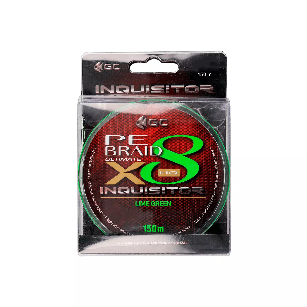 Golden Catch Braided Line Inquisitor PE X4 150m Lime Green